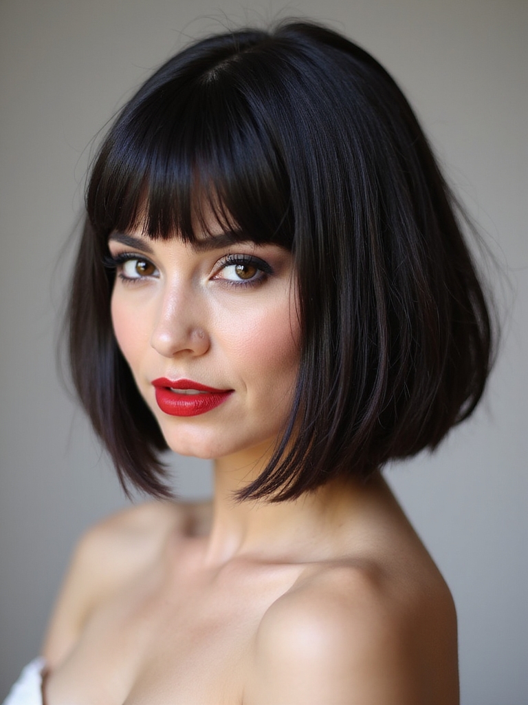 modernized classic bridal bob