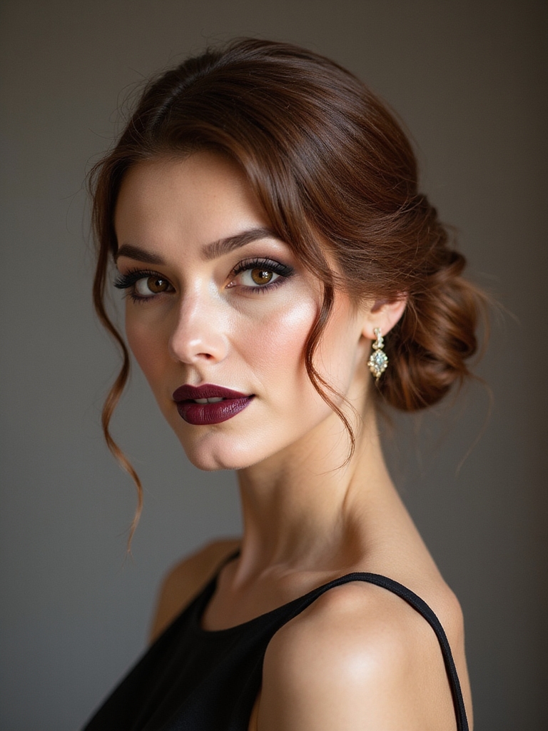 modernized classic low chignon