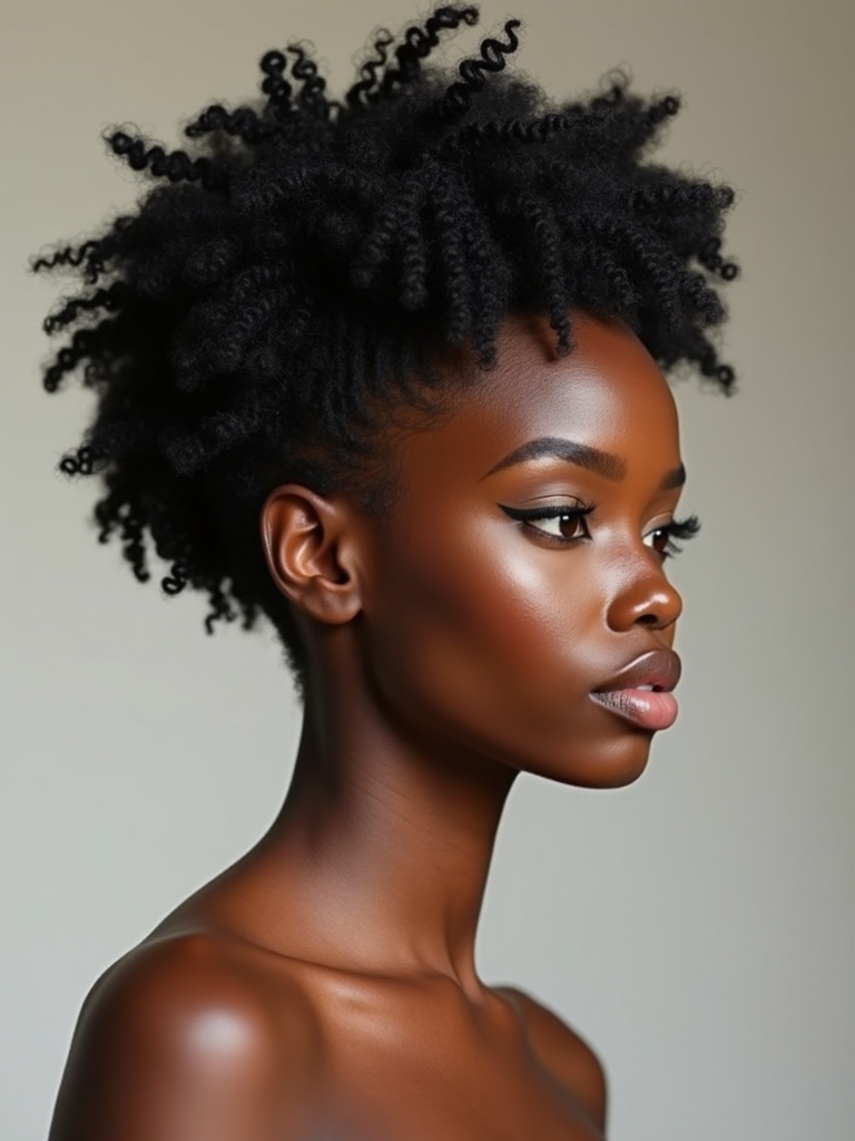 natural afro bridal elegance