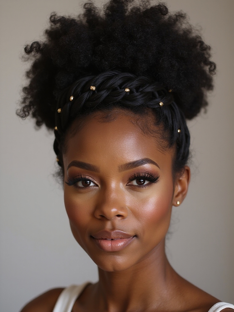 natural afro bridal elegance