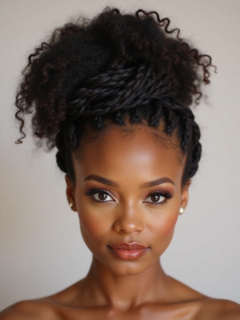 natural bridal updos for locs