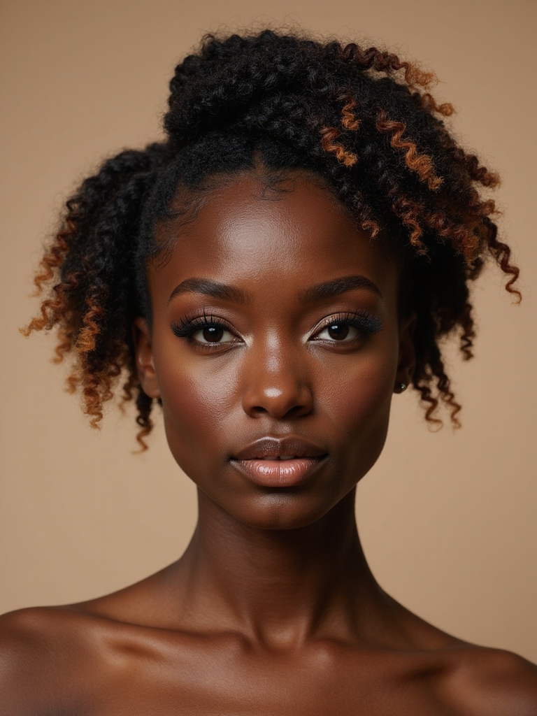 natural textured african bridal styles