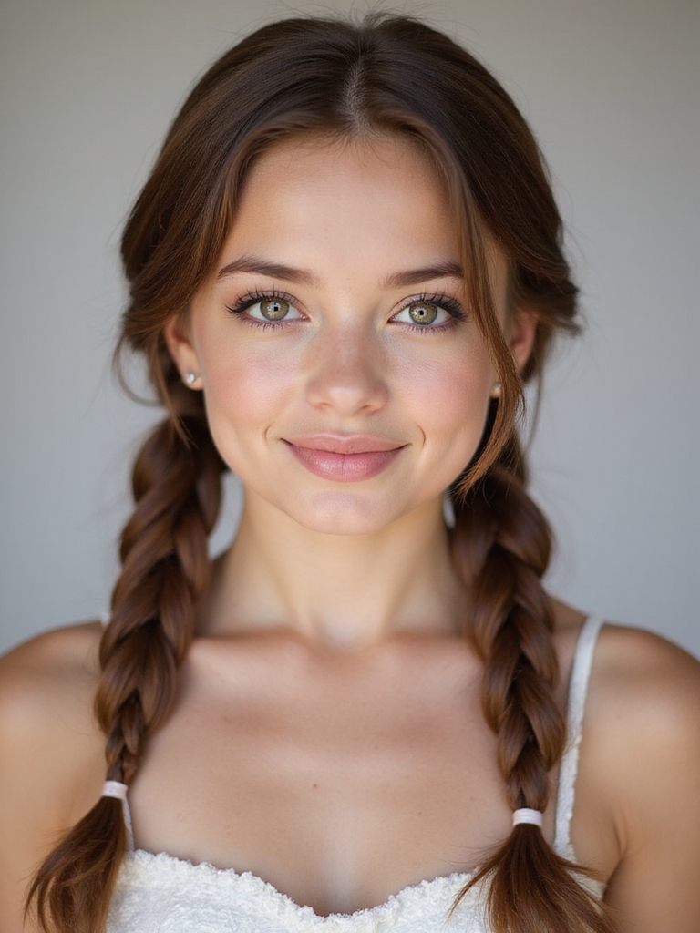 neat playful dutch braid pigtails