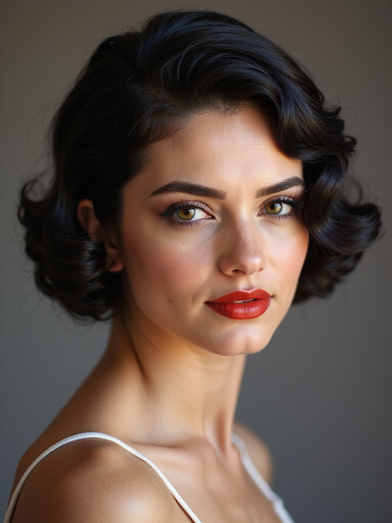 old hollywood finger wave glam