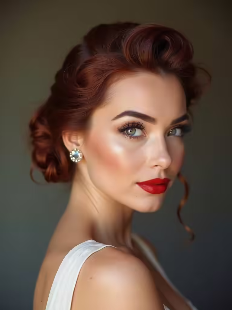 old hollywood glamour buns