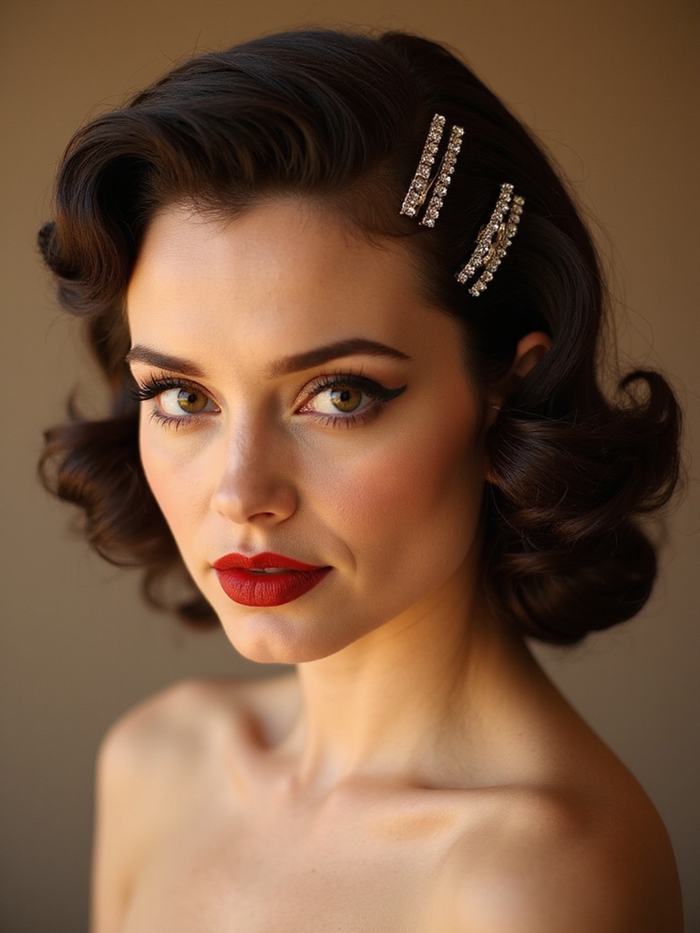 old hollywood vintage bridal glamour