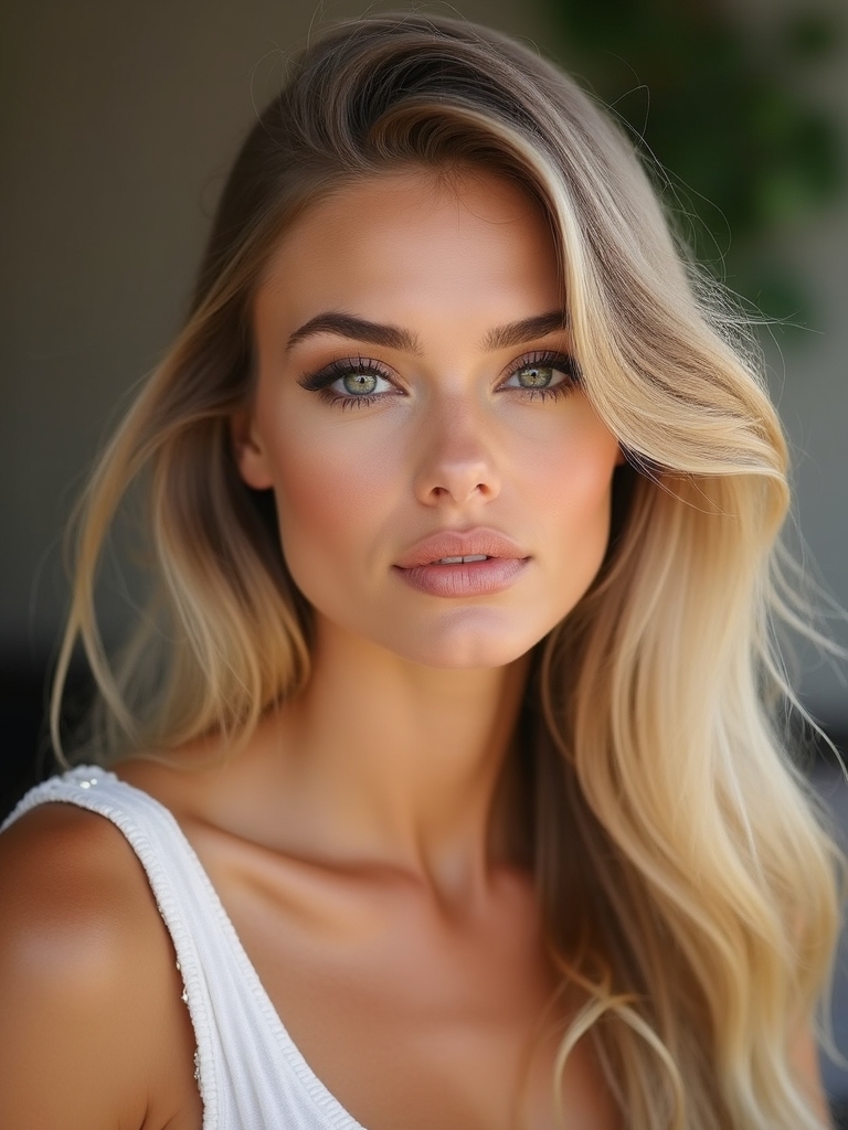 pinned back soft waves elegance