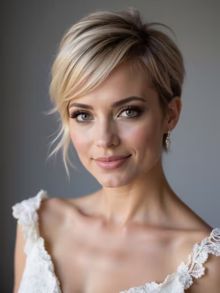 pixie cuts for brides
