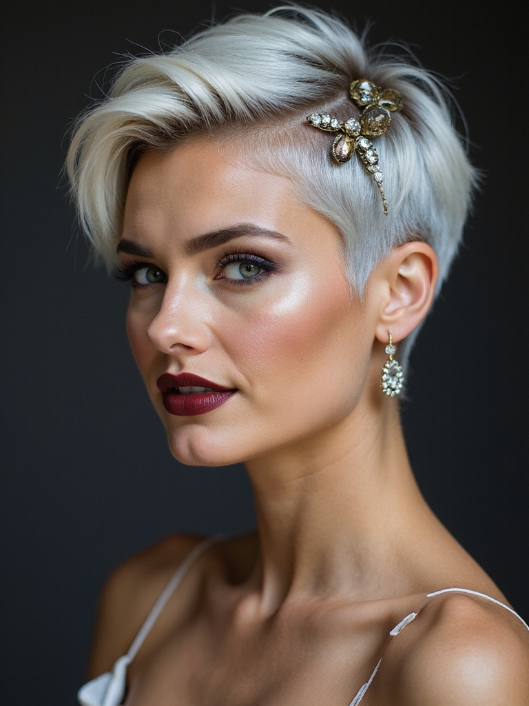 pixie styled with vintage accessories