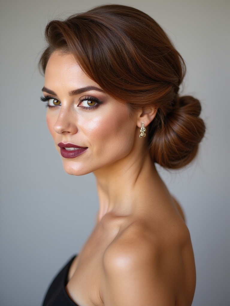 polished chignon with softness