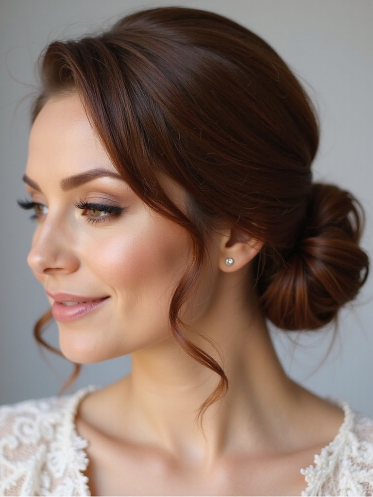 polished low chignon elegance