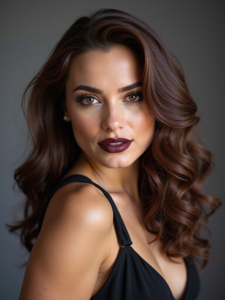 polished side swept bridal curls