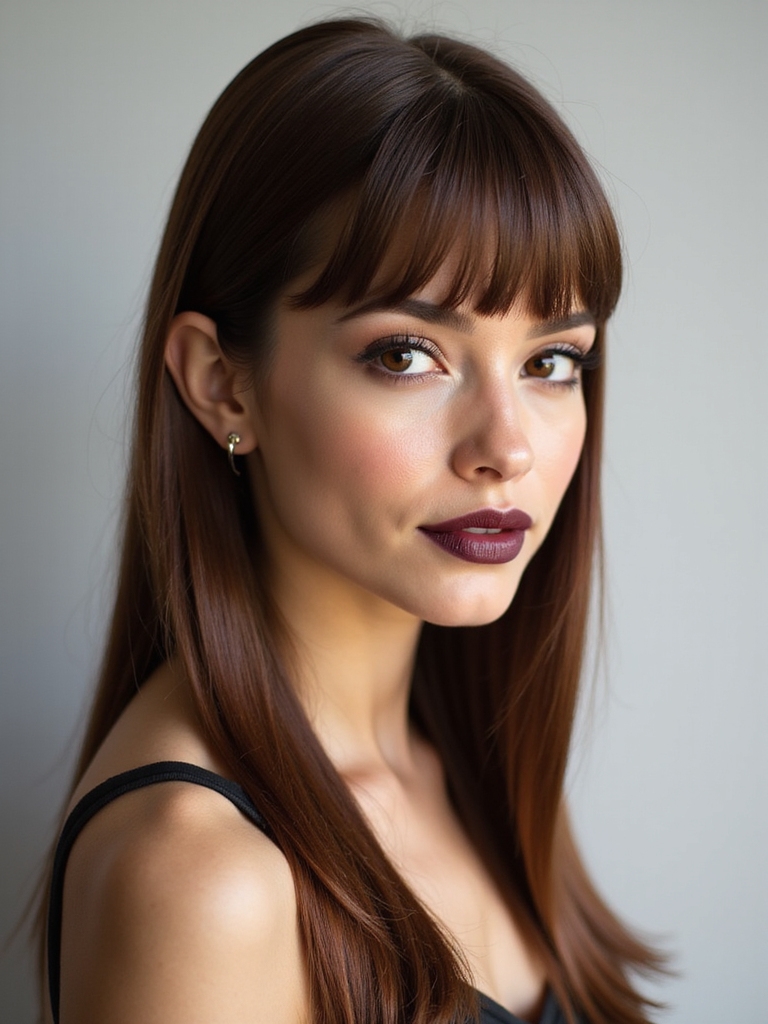 polished tucked sleek hairstyle