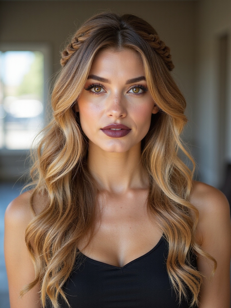 regal braided crown with waves