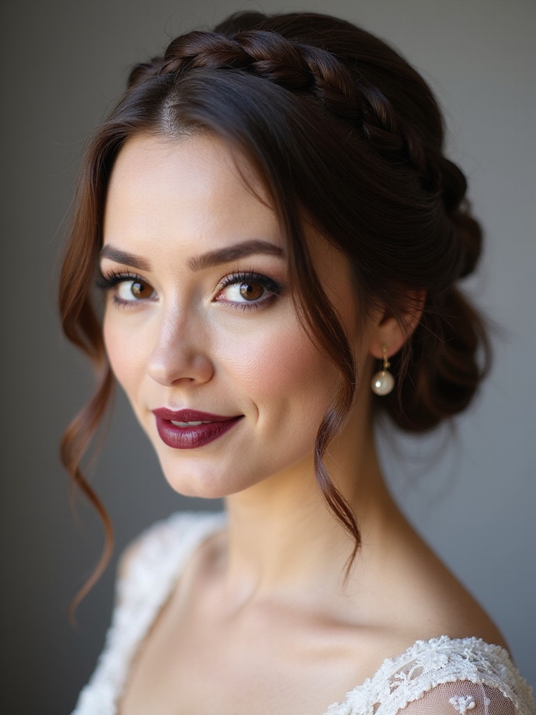 regal braided halo for brunettes