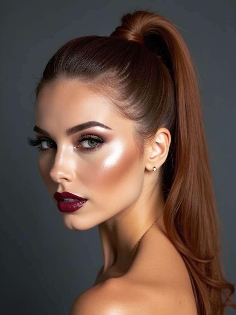 regal elegant ponytail hairstyles