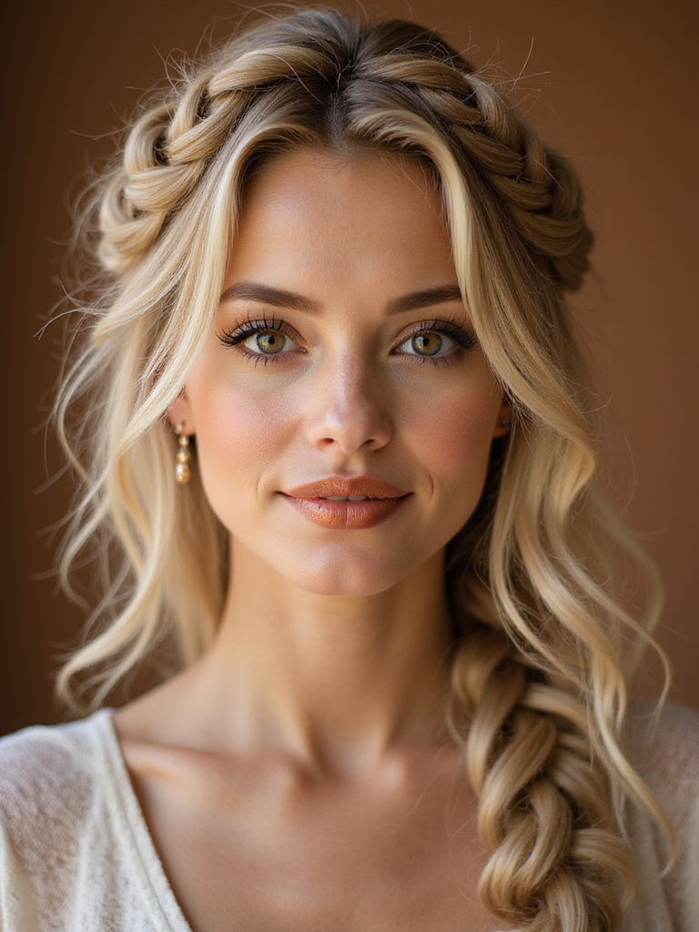 romantic boho braided crown