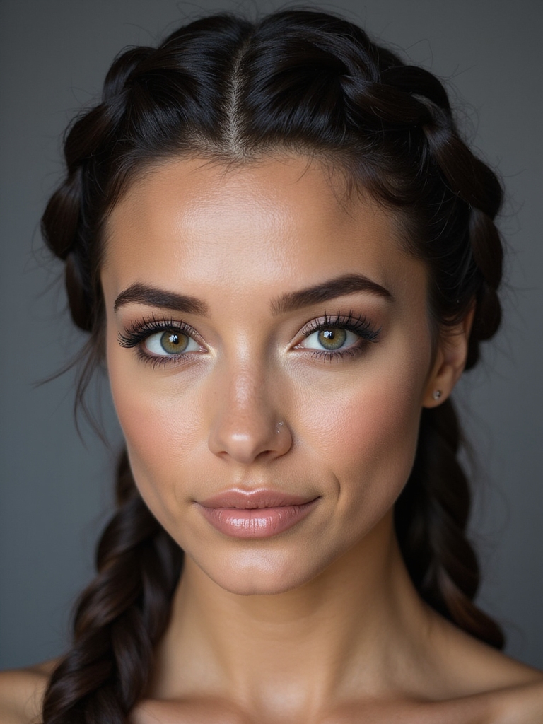 romantic braided crowns with florals
