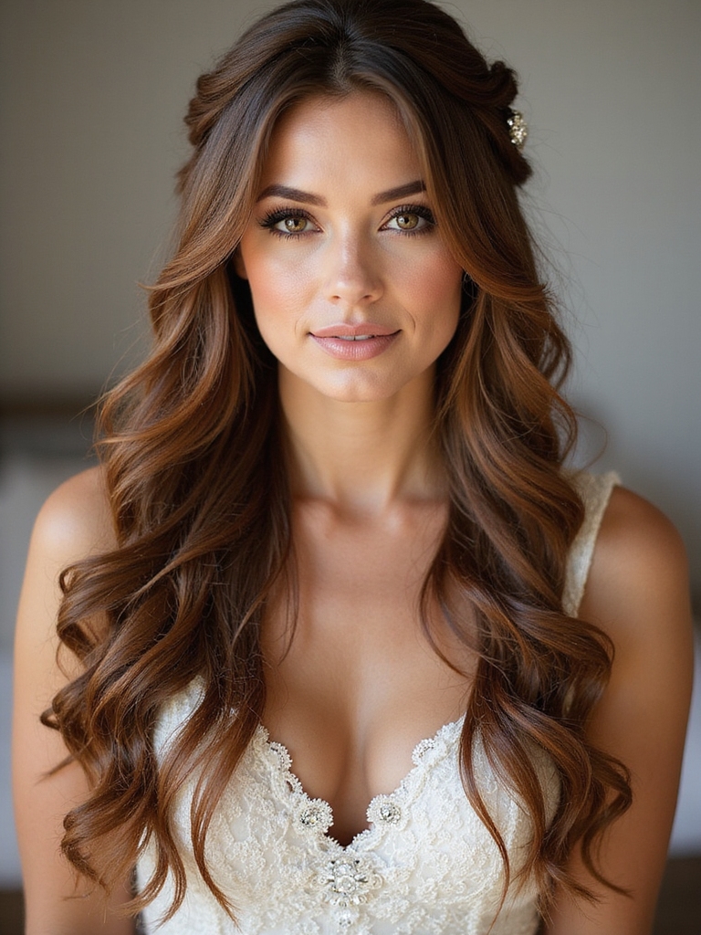 romantic braided halo with embellishments