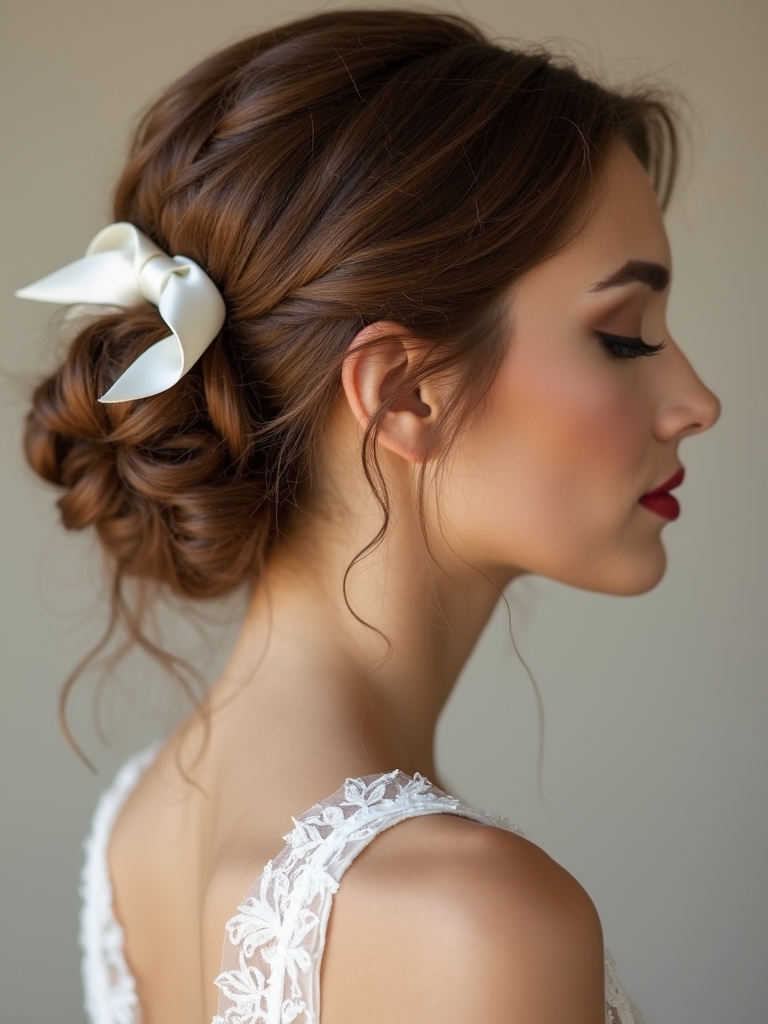 romantic bubble ponytail hairstyle