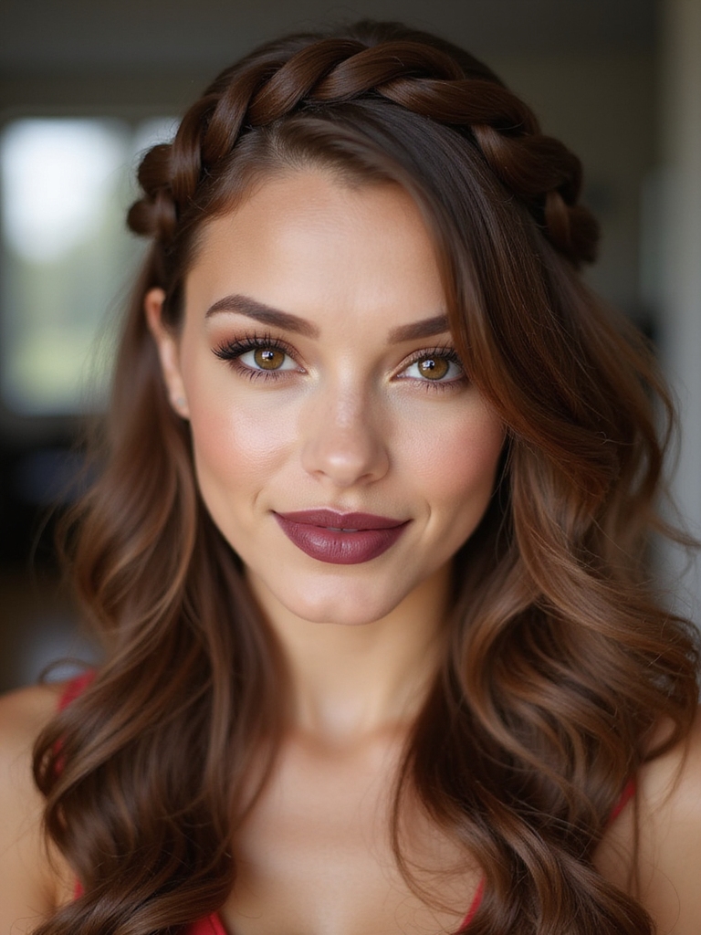 romantic effortless half up braids
