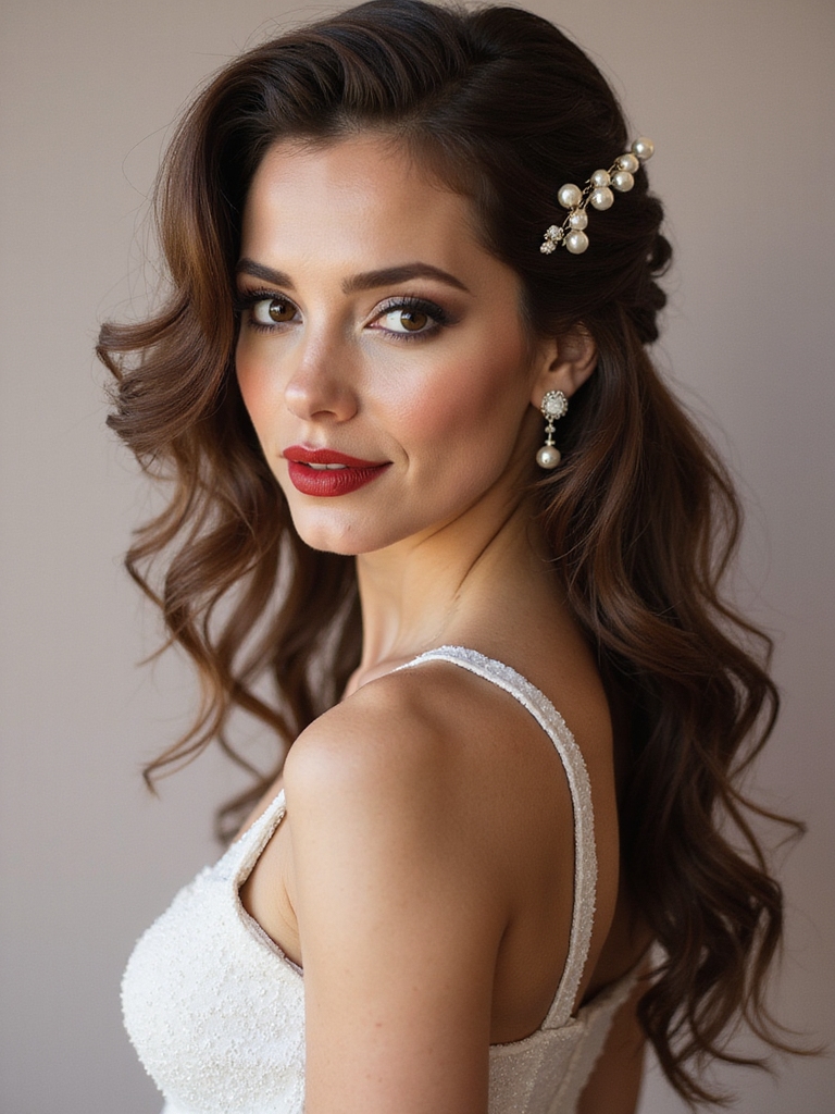 romantic elegant braided bridal updo
