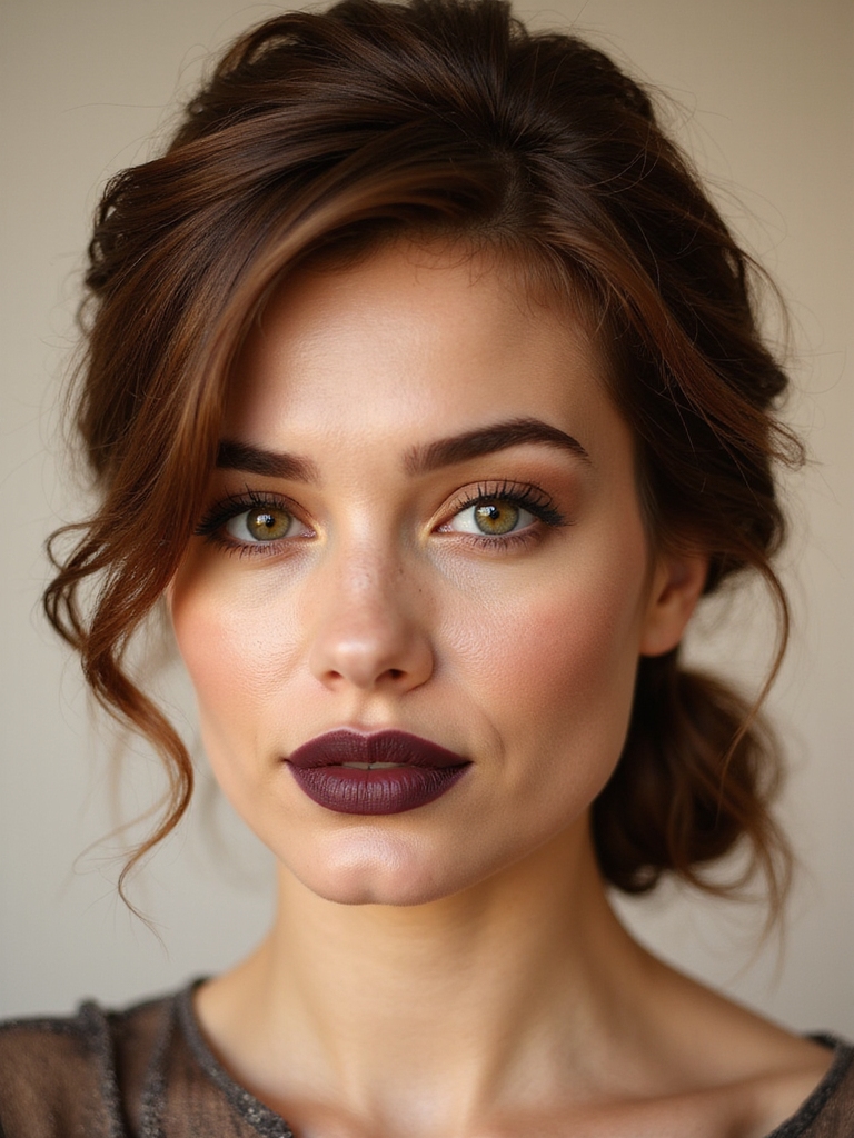 romantic elegant low side chignon
