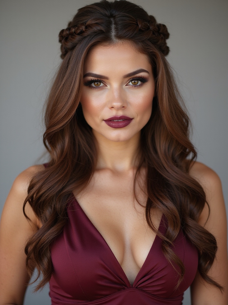 romantic half up hairstyle elegance