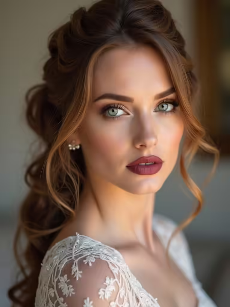 romantic lace half up twist