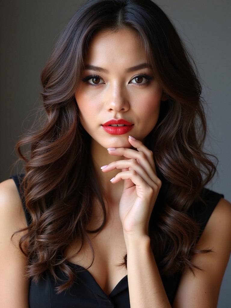 romantic loose waves bridal look
