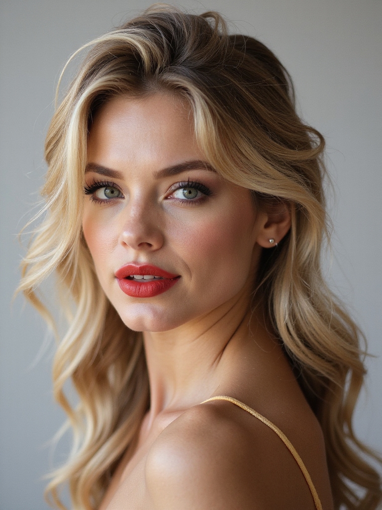 romantic loose waves updo