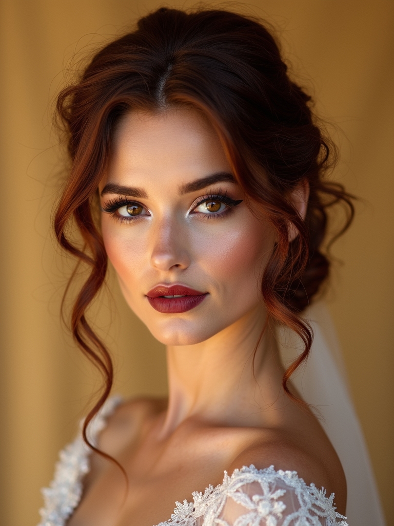 romantic low bun elegance