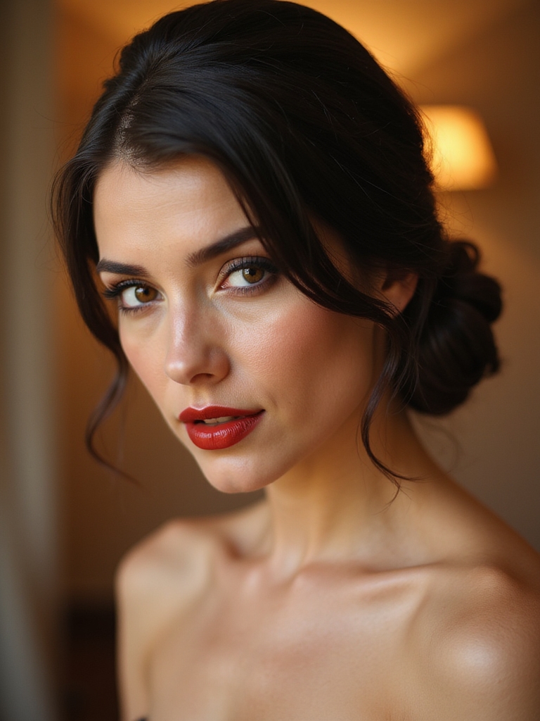 romantic low twisted chignon elegance