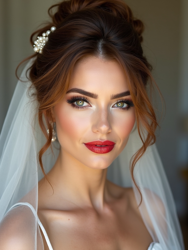 romantic messy bun elegance