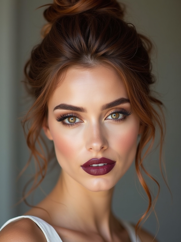 romantic messy bun elegance