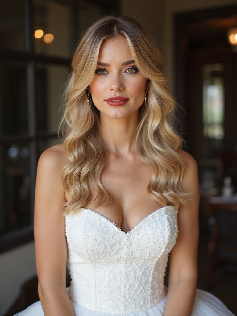 romantic tendrils half up braids