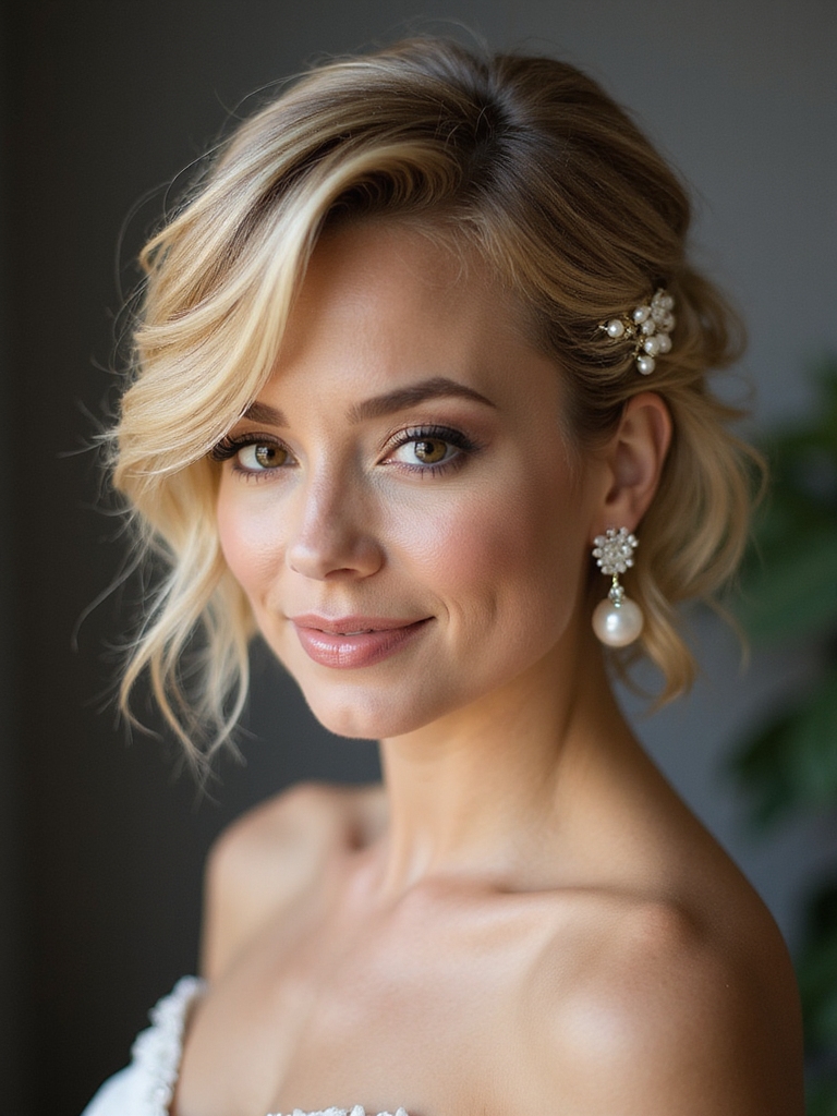 romantic textured cropped hairstyle