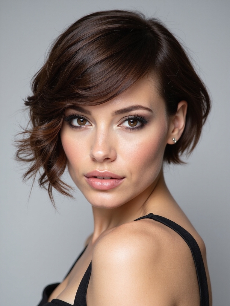 romantic textured loose curled bob