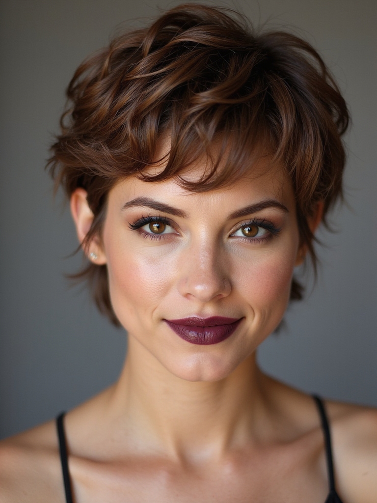 romantic textured pixie waves