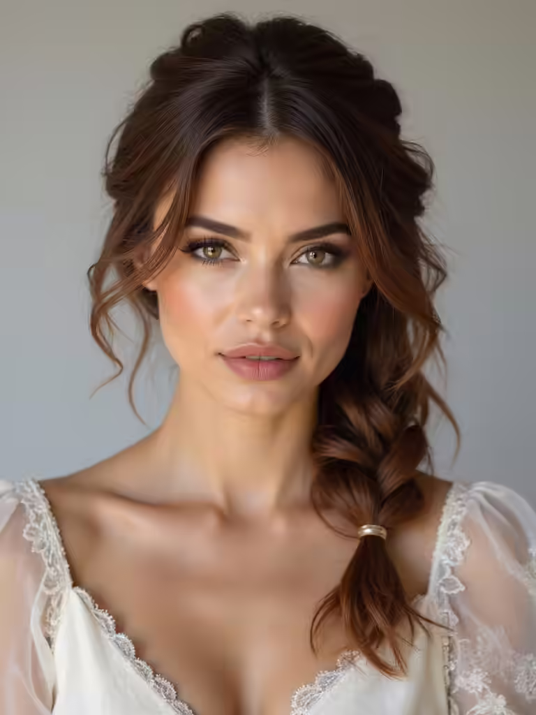 romantic woven bridal braid