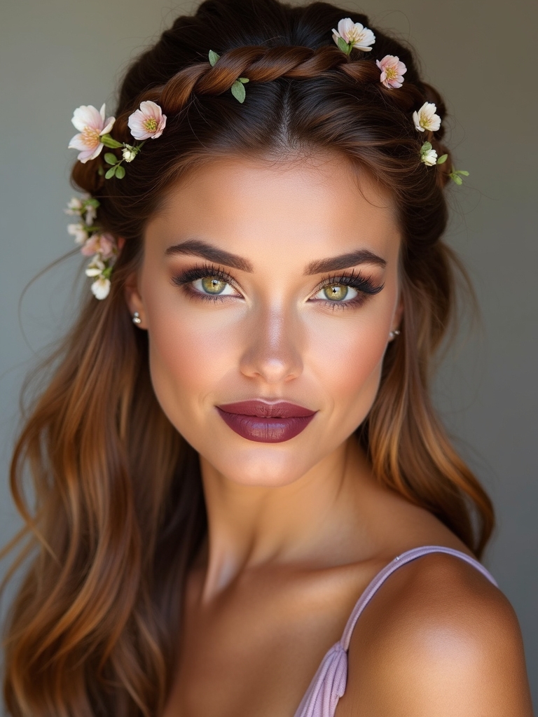 rope twist braid with blooms