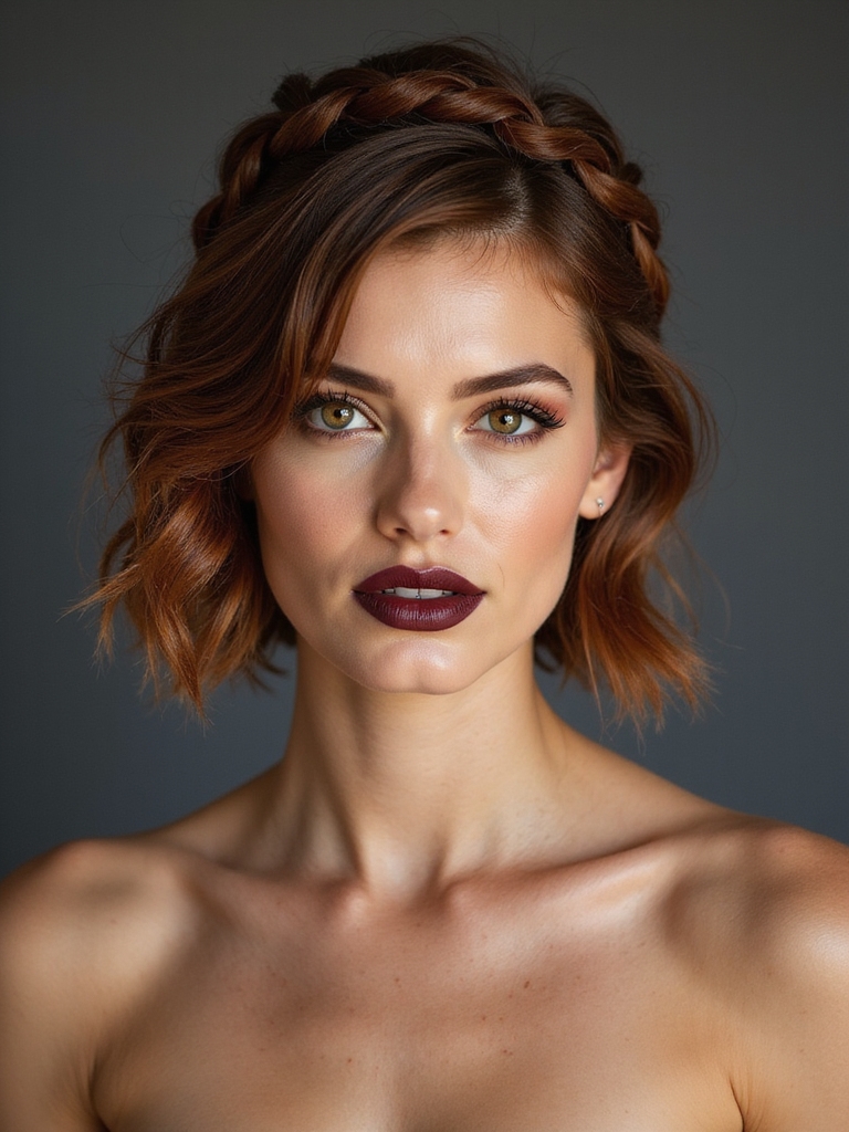 satin mini french crown