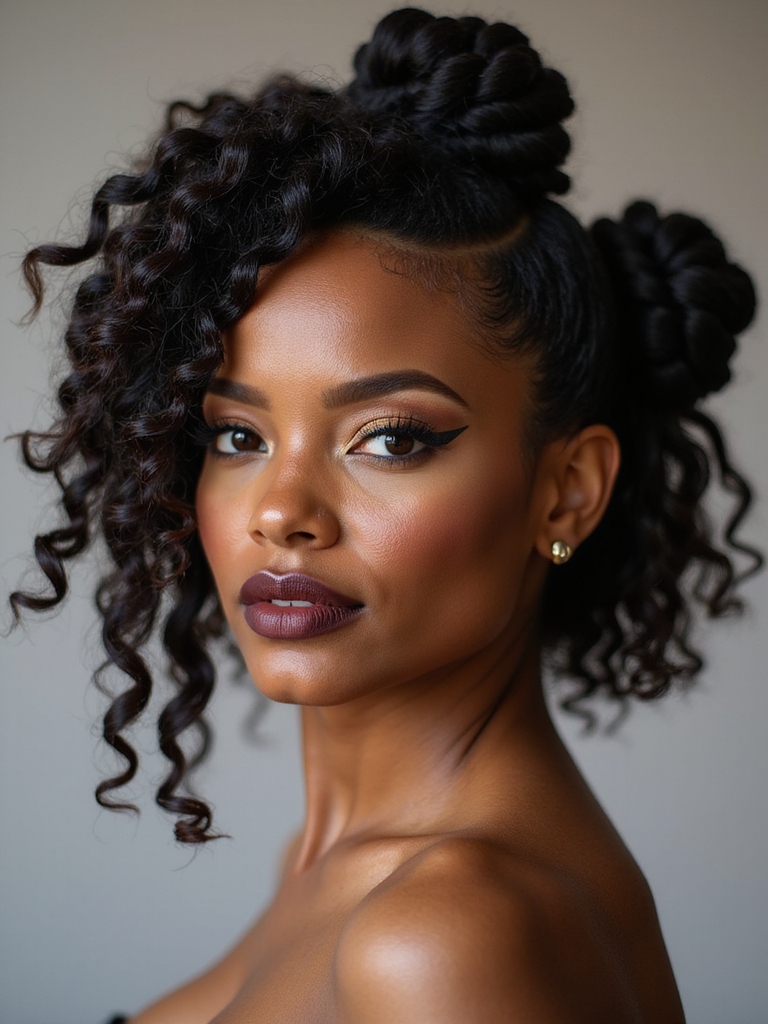 sculpted bantu knots celebration