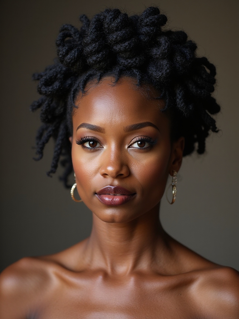 sculpted bantu knots elegance