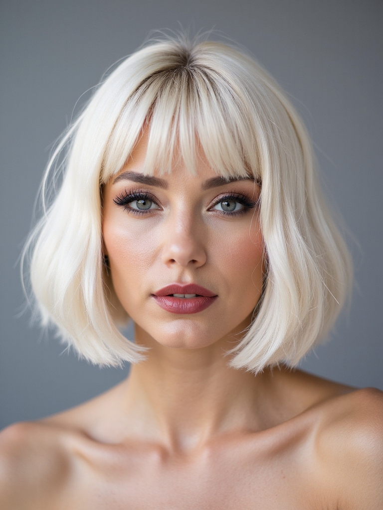 sculpted bob bridal elegance