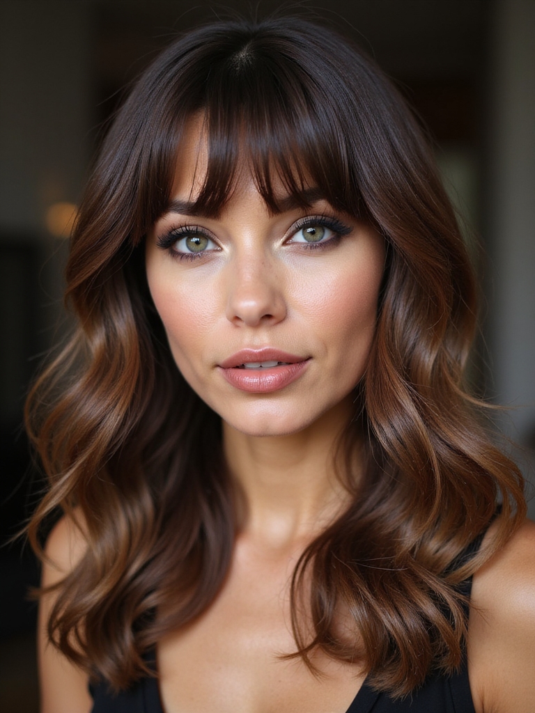 sculpted curtain bangs styling tips