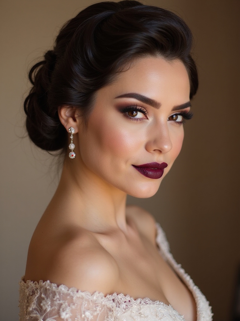 sculpted finger waves with chignon