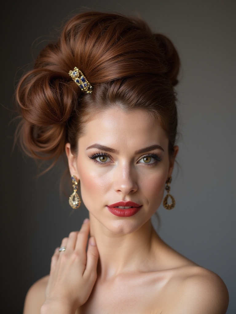 sculpted satin bun brilliance