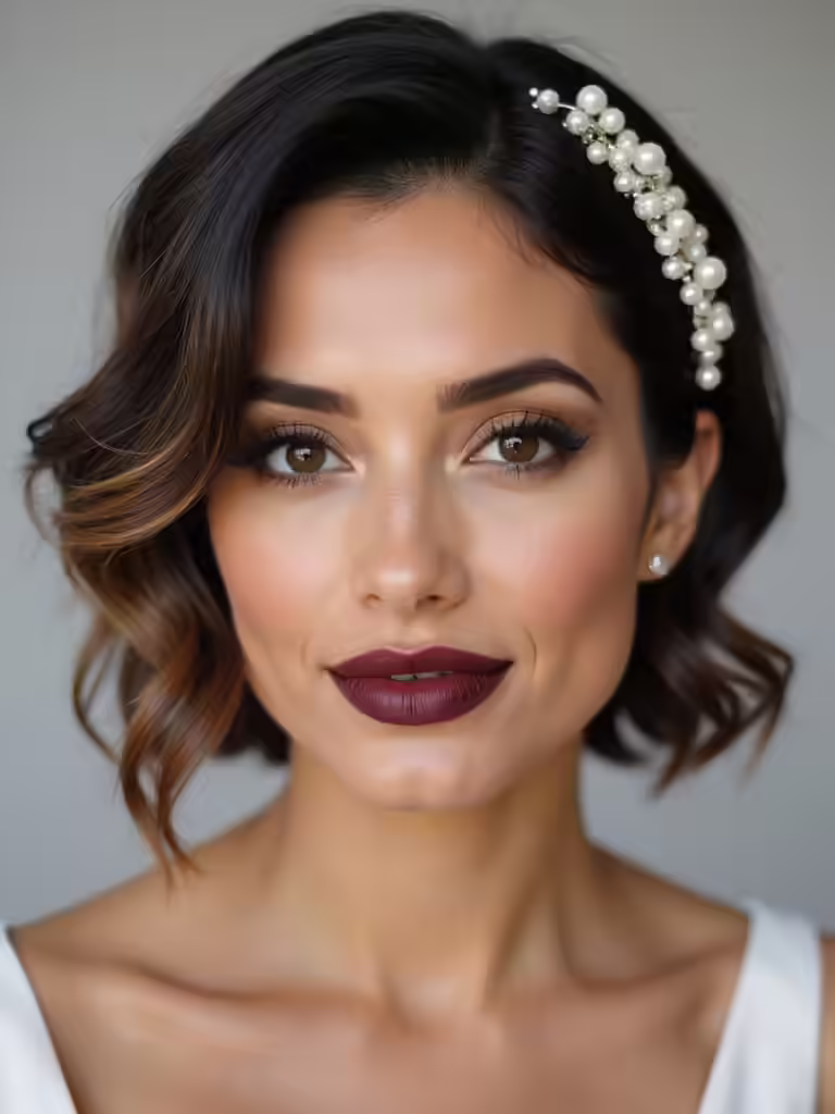 short bridal engagement hairstyles