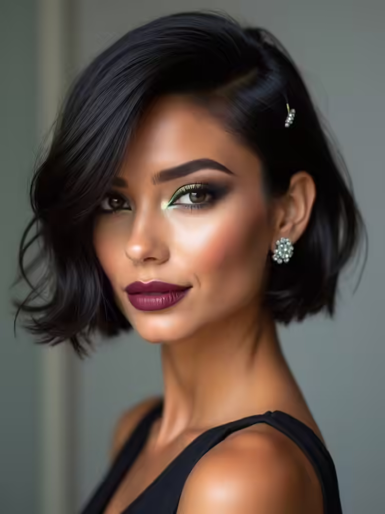 short hair engagement styles